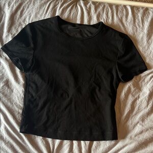 Classic Black Women's Cropped Top Sz S